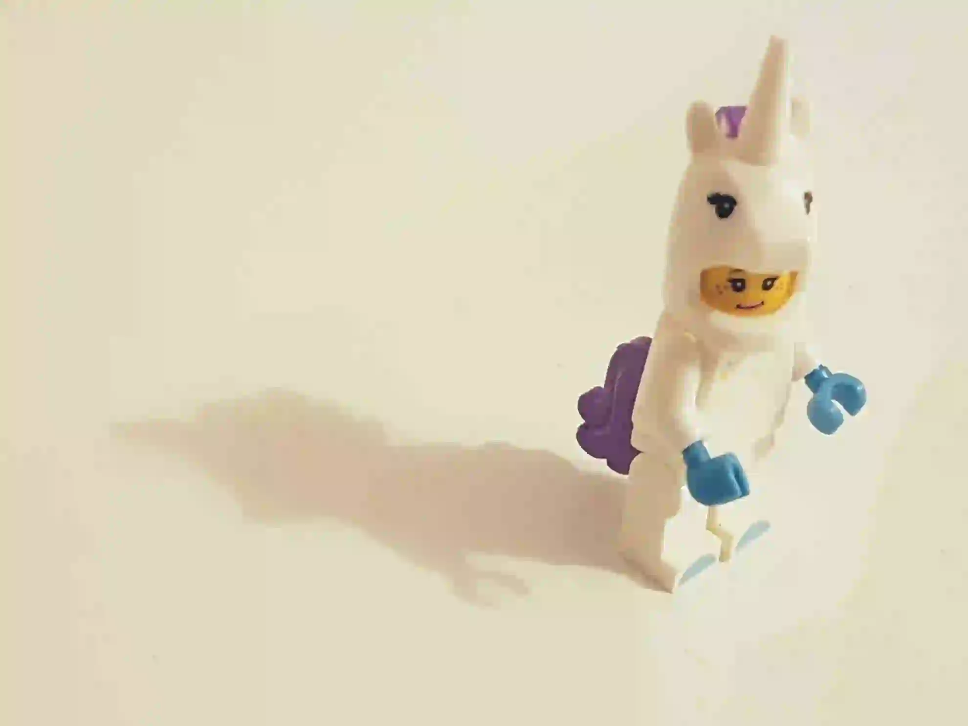 Background with a unicorn made of lego